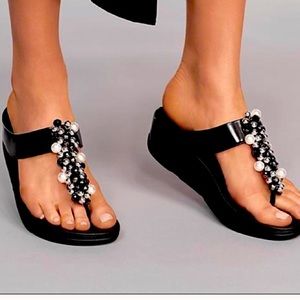 Fitflop Deco Pearls Limited Edition Black or Navy 7
